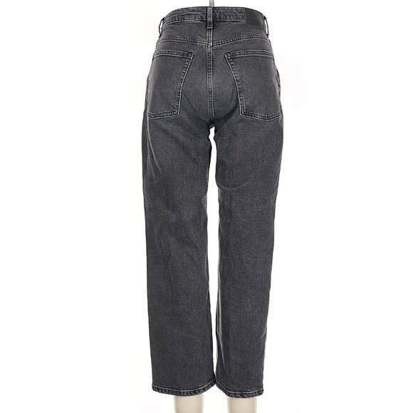 Everlane High-Waisted Gray Straight Leg Jeans - Size 30 - Picture 2 of 9